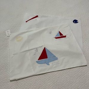 New hand appliquéd and embroidered baby pillow cases